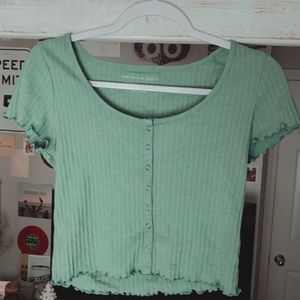 American Eagle Lettuce Cut Tee
